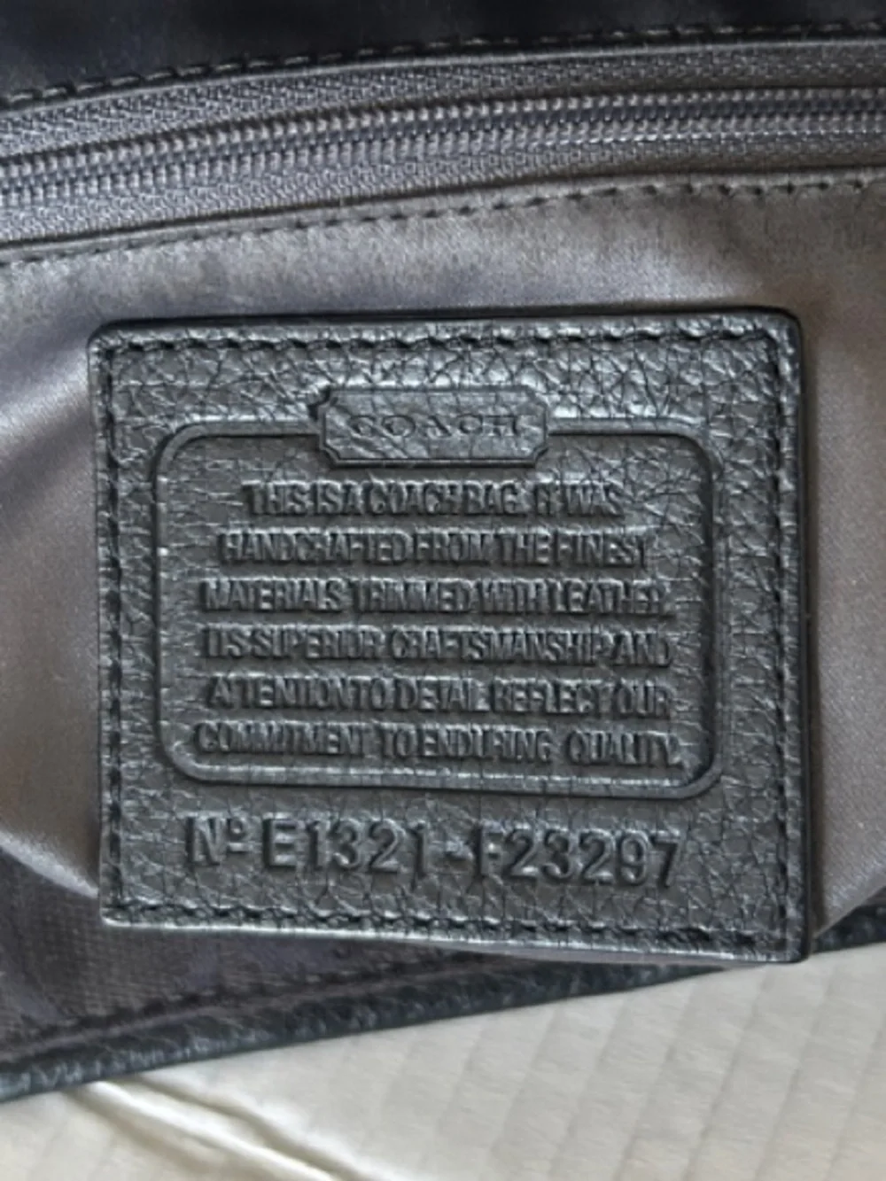 COACH Park Signature Carrie Tote Handbag.